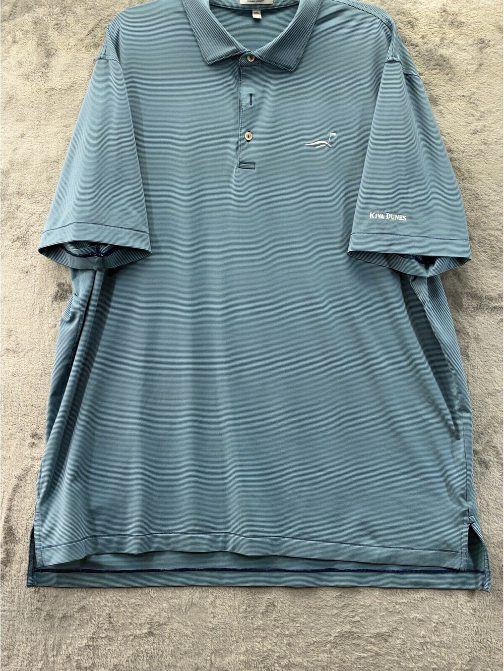 Peter Millar Summer Comfort Striped Mens Polo Shirt XXL Kiva Dunes Golf